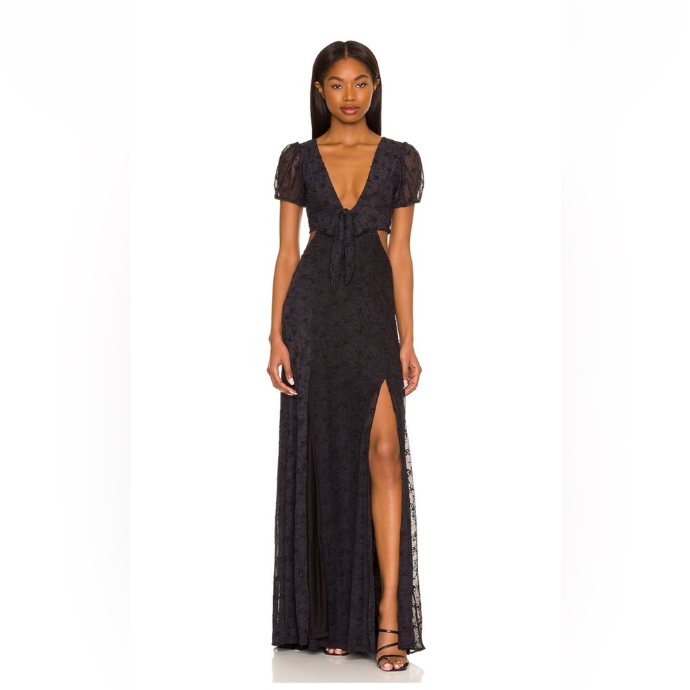 Revolve Maaji Madison Long Mesh Dress in Black